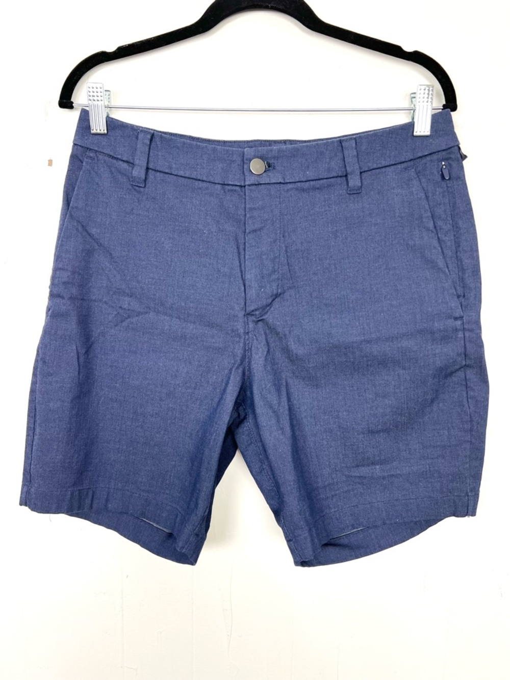 Lululemon Commission Classic-Fit Shorts 7" Blue Oxford Men's Size 31 Waist zq - Picture 1 of 5